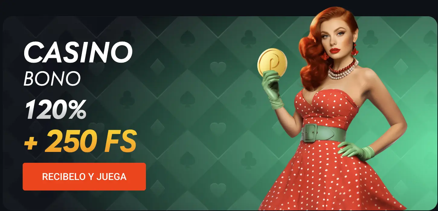 pinup2 Pin Up Casino Bono 120% + 250 FS
